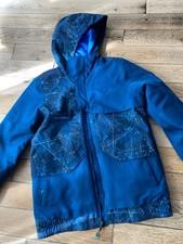 Obermeyer Gage Ski Jacket Size Teen M (10-12) Blue Splatter Hood Coat Bs329