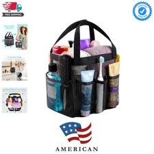 Mesh Shower Caddy Portable for College Dorm Room Essentials with 7 Pockets, F...