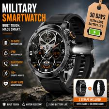 1.85 Smart Watch (Answer Make Call) Military Sport Watch 1000mAH with 2 straps