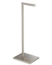 Toilet Paper Holder Stand, Free Standing Roll with Nickel