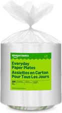 Amazon Basics Everyday Paper Plates, 8.62 Inch, Disposable, 200 Count, Packaging