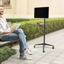 Rolling Laptop Floor Stand, Height Adjustable Mobile Desk, Mobile Workstation