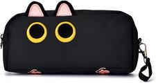 Hongdian Large Capacity Pencil Case, 3D Cat Pen Bags Pencil Pouch Organizer for