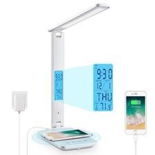 Laopao Led Desk Lamp with Wireless Charger, Usb Charging Port, Adjustable Foldab