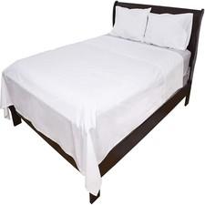 - 1-Piece Flat Bed Sheets: 200 Thread Count Cotton - College Dorm Essentials,...