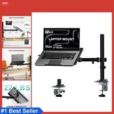 Laptop Desk Mount for 17 Inch Notebook Adjustable Single Arm with Laptop Holder