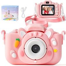 Appareil photo enfant 48MP 1080P rose double objectif selfie zoom 8X jeux