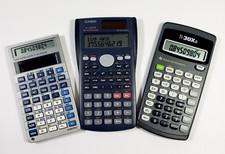 Scientific Calculators Lot of 3: Texas Inst TI-30Xa; TI-36 Solar; Casio fx-300MS