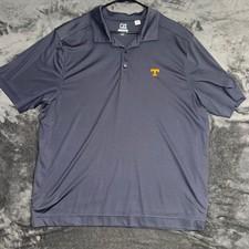 Men's XL Cutter & Buck Polo Shirt Navy Excellent Tennessee TaxSlayer Bowl DryTec