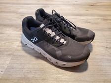 On Cloudrunner Mens 12 Gray Black Mesh Swiss Engineering Running Sneakers Shoes
