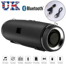 200W Portable Bluetooth Speaker IPX2 Waterproof Outdoor HIFI Pillar Speaker UK