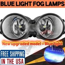For Toyota Highlander - Front Bumper Led Blue Fog Lights Lamps Pair
