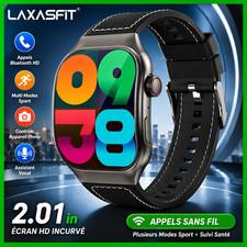 LAXASFIT Montre Connecte 2.01 Bluetooth 5.3 Appels HD Sport Homme Femme