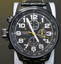 Invicta I-Force Lefty Chrono Men’s Watch (3332) Black Dial Leather Strap 46mm