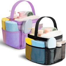 Mesh Shower Caddy for College Dorm Room Essentials for Girls with 9 Pockets,Larg