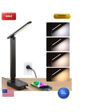 Addtam Led Desk Lamp Power Strip 3 Outlets 4 Usb Charging Ports2 Usbc 4 Modes 5