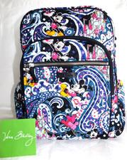 Vera Bradley Disney Campus Backpack Book Bag Mickey Mouse Cinderella Castle