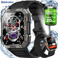 Military Smart Watch for Men with Bluetooth Voice Call Compatible Android iOS UK