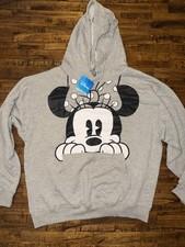 Disney Minnie Mouse Sweat Shirt Pullover Hoodie Size L