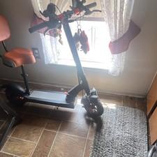 TF-100 Seated Folding Electric Scooter 350W w/ Seat, Adults, Black Red Gray