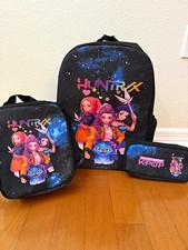 Huntrix Demon Hunters Kpop 3pc Kids Backpack Lunch Bag Pencil Case Insulated
