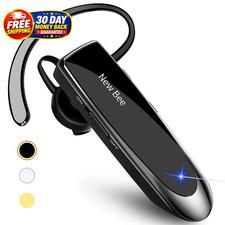 Bluetooth Earpiece V5.0 Wireless Handsfree Headset with 1 Pack, Black