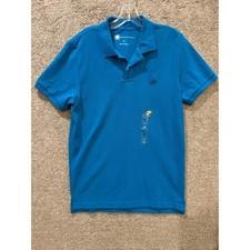 Aeropostale Mens Blue Short Sleeve Pique Polo Shirt Embroidered Logo Size M Nwot