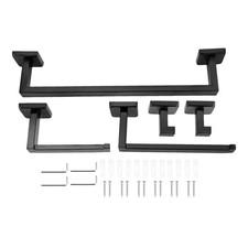 16in Towel Bar Hook Toilet Paper Holder 5 in 1 Set 2 Color Bathroom Hardware Kit