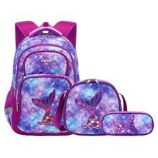 Cusangel Purple Mermaid 3pcs Set with Lunch Box Pencil Case,Multi Compartment...