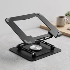 Adjustable Laptop Stand Foldable Aluminum Ergonomic Riser 360° Rotating Base