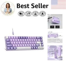 Portable 68 Keys Mechanical Keyboard with Red Switch - Stylish Compact Design