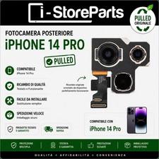 FOTOCAMERA POSTERIORE ORIGINALE PULLED APPLE IPHONE 14 PRO RETRO CAMERA RICAMBIO