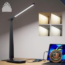 Led Desk Lamp Dimmable Reading Light 4 Color Modes Usb Charging
