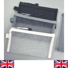 Large Capacity Clear Mesh Pencil Case Stationery Storage Pen Bag Boys Girls
