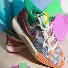 Nike youth size 4 Kyrie Basketball Sneakers Multicolor Abstract