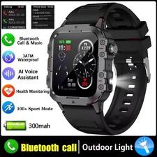Militr Smartwatch Herren mit Telefonfunktion Sprachassiste Blutdruckmessung Spo