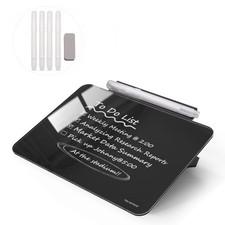 Small Desktop Glass Dry-Erase Whiteboard - 8 X 6 Inches, 8 X 6 Inches - Black