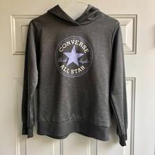 Converse Chuck Taylor All Star Teen XL 13-15yo Youth Hoodie Gray Sweatshirt