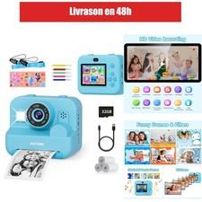 ASTGMI Appareil Photo Instantan Enfant 2.4 avec Papier et Carte 32GB