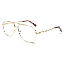 Retro Blue Light Aviator Reading Glasses for Men Women 1.5x Magnification C2