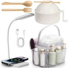 3 Pack College Dorm Essentials Set with 1 Pack 8-Pocket Mesh Shower Caddy Por...