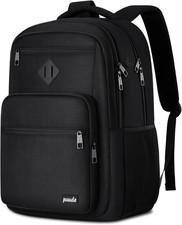 Black Backpack for School, Work, and Travel - Ideal for Students and Adults