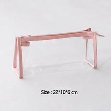 Transparent Pencil Case Large Capacity Simple Pen Bag Kawaii Cosmetic Bag School