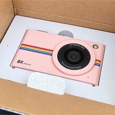 Appareil photo compact 8K Ultra HD rose zoom optique 16x autofocus f1.8