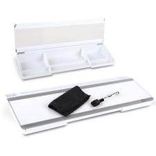 Quartet Glass Dry Erase White Board, Flip- Desktop Pad 18"W x 6"H,