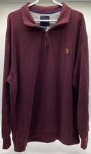 US Polo Assn Mens Polo 3XL Short Sleeve Burgundy Logo Luxury Feel Flesh Pony