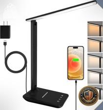 Led Desk Lamp Usb Charging Port Dimmable 5 Modes Study Office