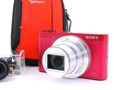 N MINT SONY Cyber-Shot DSC-WX500 fotocamera digitale rossa inglese OK dal...