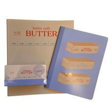 Pearhead Stationery Set Yellow Blue Butter Binder Notebook Notepad