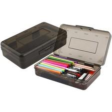 Pencil Box, Large Capacity Clear Pencil Case, 1 Pack Hard Pencil Case, Crayon...